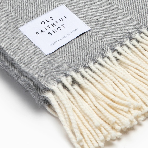 OFS Merino Lambswool Throw - Grey - Picture 7 of 7
